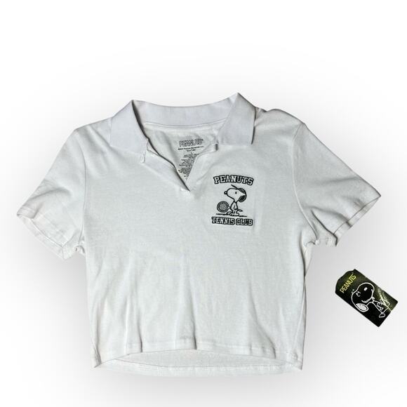 Peanuts Tops - New Peanuts Cropped Polo